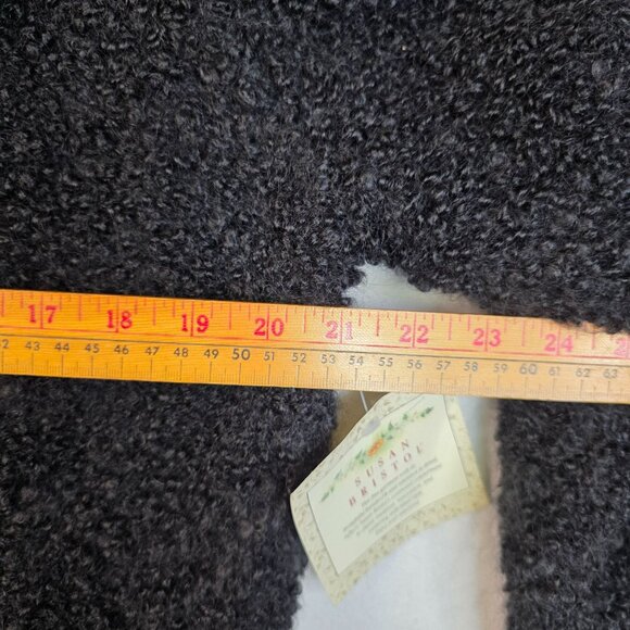 Boucle Mohair Wool Cardigan Size Medium 1981 Single Loop Button Susan Bristol - Picture 10 of 12